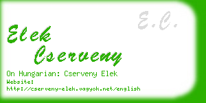 elek cserveny business card